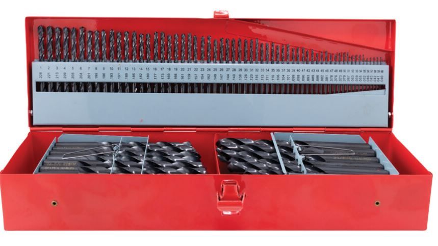 Sherwood Jobber Drill Sets, Standard Length, Gauge/Inch/Metric, High Speed Steel, Set Of 114 SHR0258920K