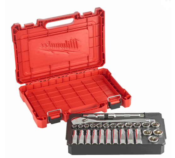 Milwaukee 4932-4718-64 ½” Drive Metric 28pc Ratchet & Socket Set