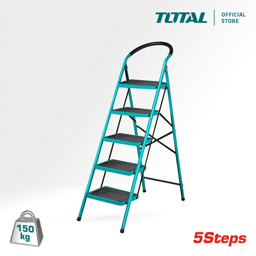 TOTAL STEEL LADDER 5 STEPS STEP (380MM X 260MM/MAX LOAD 150KG/1515MM X 1030MM X 490MM) THLAD09051