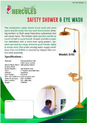 Hercules Pedestal Mounted Eye Washer E100