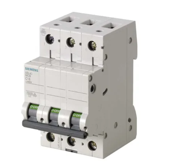 Siemens 5SL4316-7 SENTRON 5SL4 MCB, 3P Poles, 16A Curve C, 10 KA Breaking Capacity, MCB