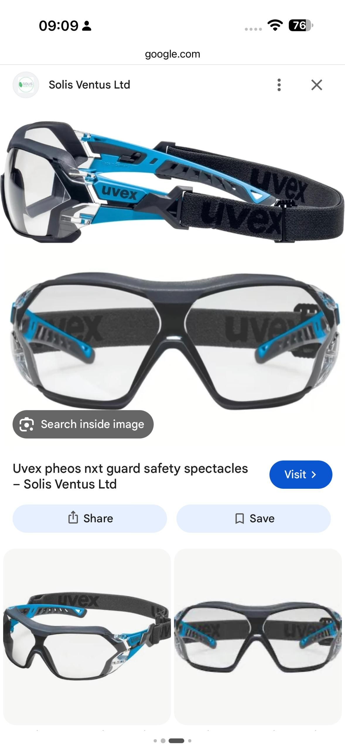 Uvex Phoes NXT Guard Safety Spectacles
