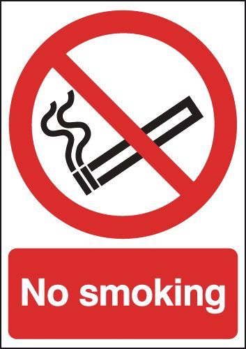 NO SMOKING signboard (40mm x 50mm 2mm acrylic board with heavy duty form double sided tape) / Signboard / No Smoking Signboard / Label