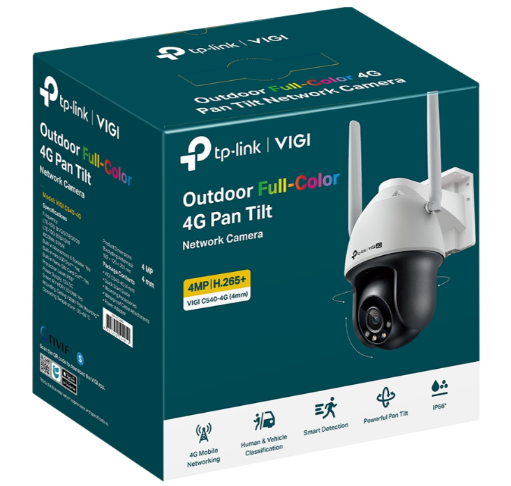 TP - lINK VIGI C540-4G 4MM 4MP WITH 128GB