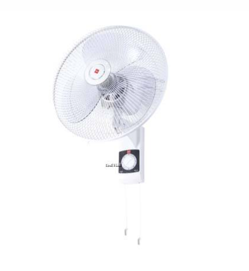 KDK KU453 18" 3 BLADE WALL FAN WITH PULL CORD WHITE