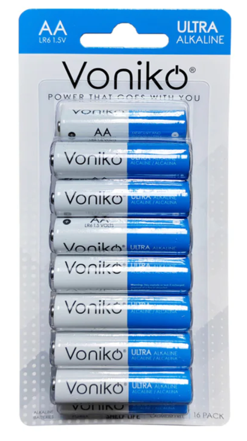 VONIKO Battery LR6 1.5V AA Ultra Alkaline (16pcs)