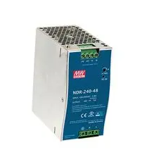 *MEAN WELL NDR-240-24 AC/DC DIN Rail Power Supply (PSU), ITE, 1 Output, 240 W, 24 VDC, 10 A