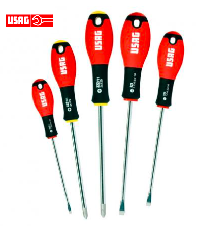 USAG U03220253 - 322 SH5 - Set of 5 screwdrivers for slot-head and PHILLIPS庐 screws