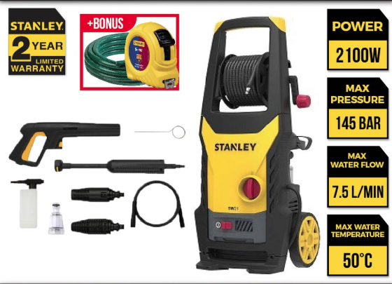 STANLEY SW21 HIGH PRESSURE WASHER [ WATER JET ] 2100W | 145 BAR