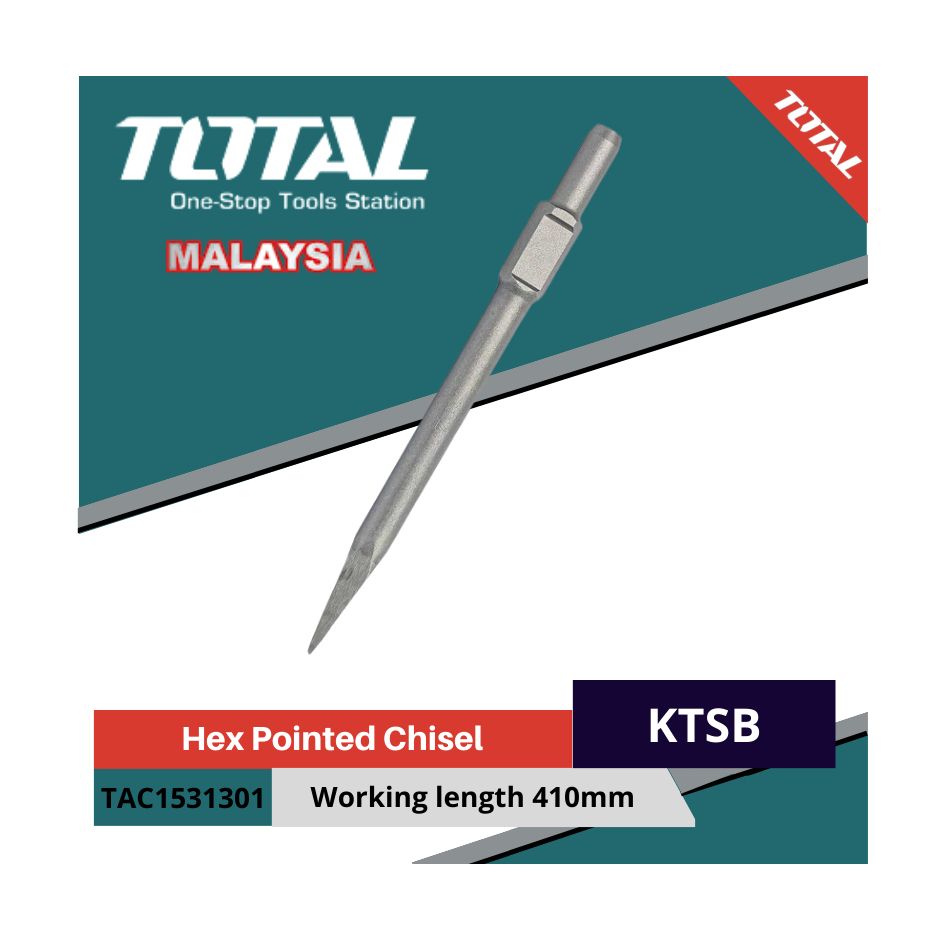 TOTAL TAC1531301 HEX POINTED CHISEL (WIDTH 0MM)