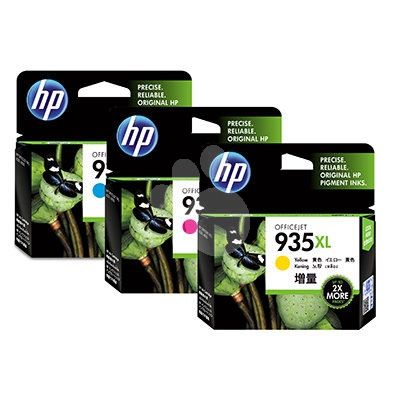 HP 935XL COLOR INK CARTRIDGES- C2P24AA(CYAN)/C2P25AA(MAGENTA)C2P26AA(YELLOW)