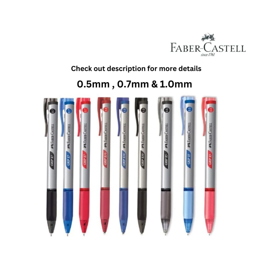 Faber-Castell GRIP X5/GRIP X7/GRIP X10 Ball Pen (0.5mm/0.7mm/1.0mm )