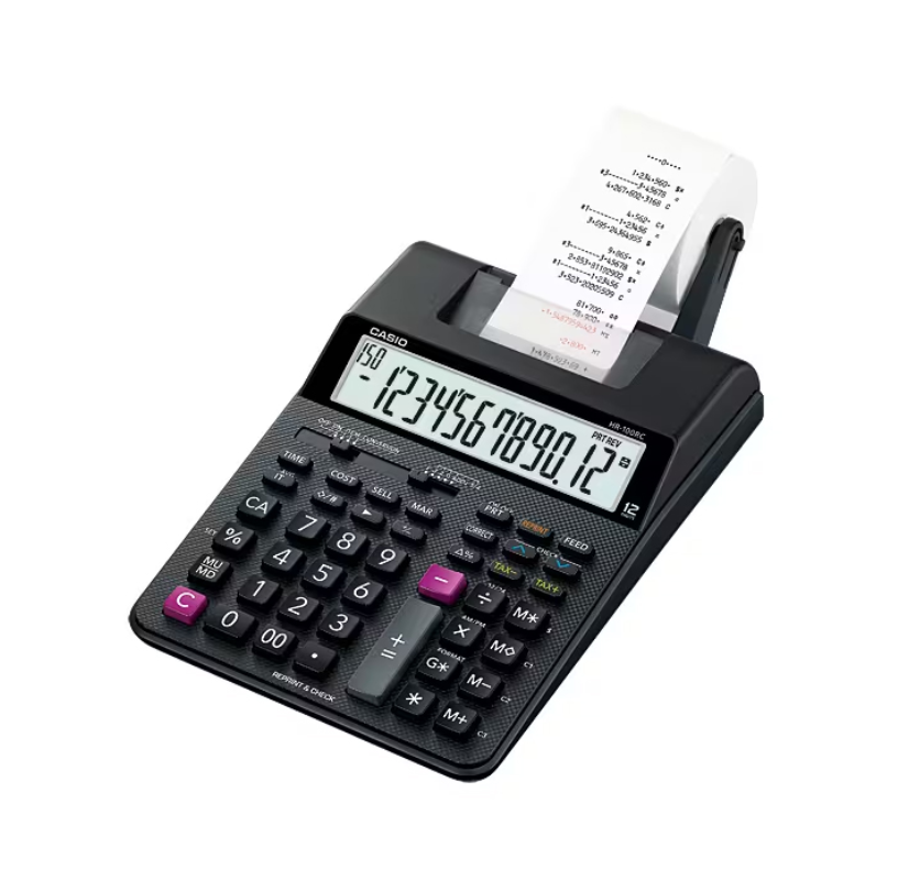 CASIO HR-100RC PRINTING CALCULATOR (12-DIGIT)