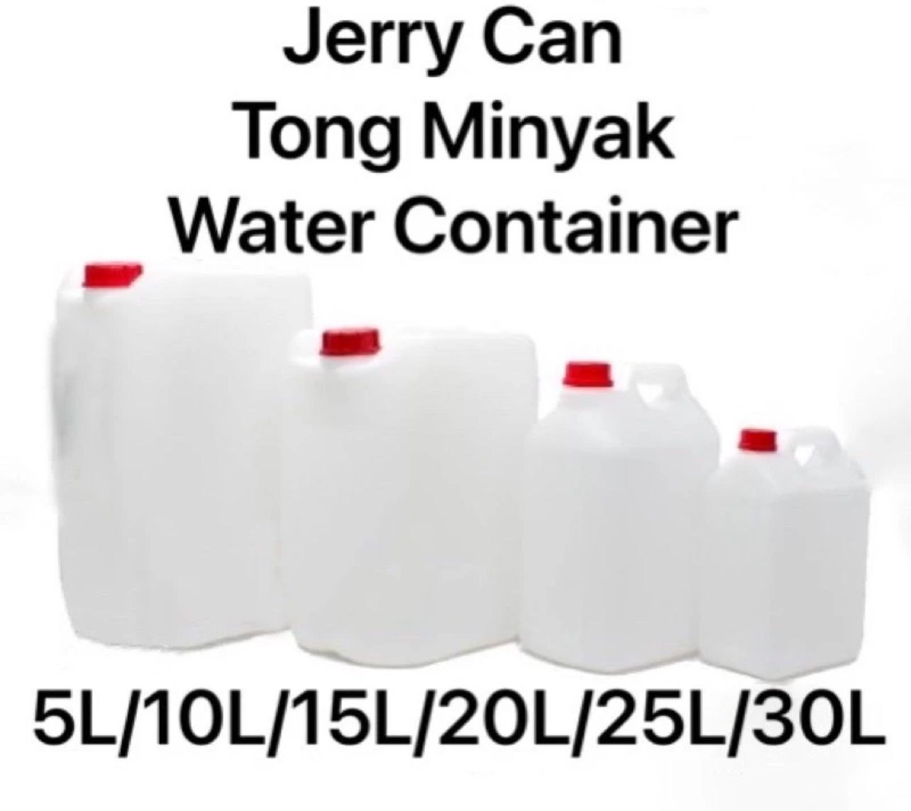 Jerry Can WHITE CONTAINER JERRY CAN GELEN TONG MINYAK