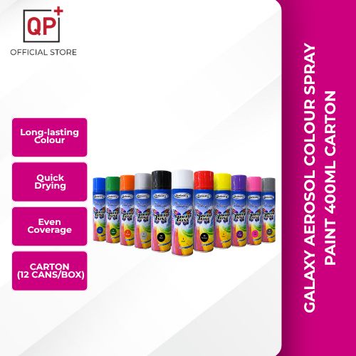 [CARTON] GALAXY AEROSOL COLOUR SPRAY PAINT 400ML CARTON (12 CANS/BOX)  l SEMBUR CAT l 喷漆-APPLE GREEN - 31