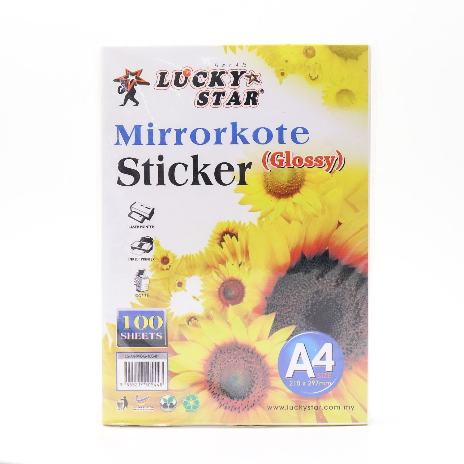 LUCKY STAR A4 MIRRORKOTE STICKER GLOSSY