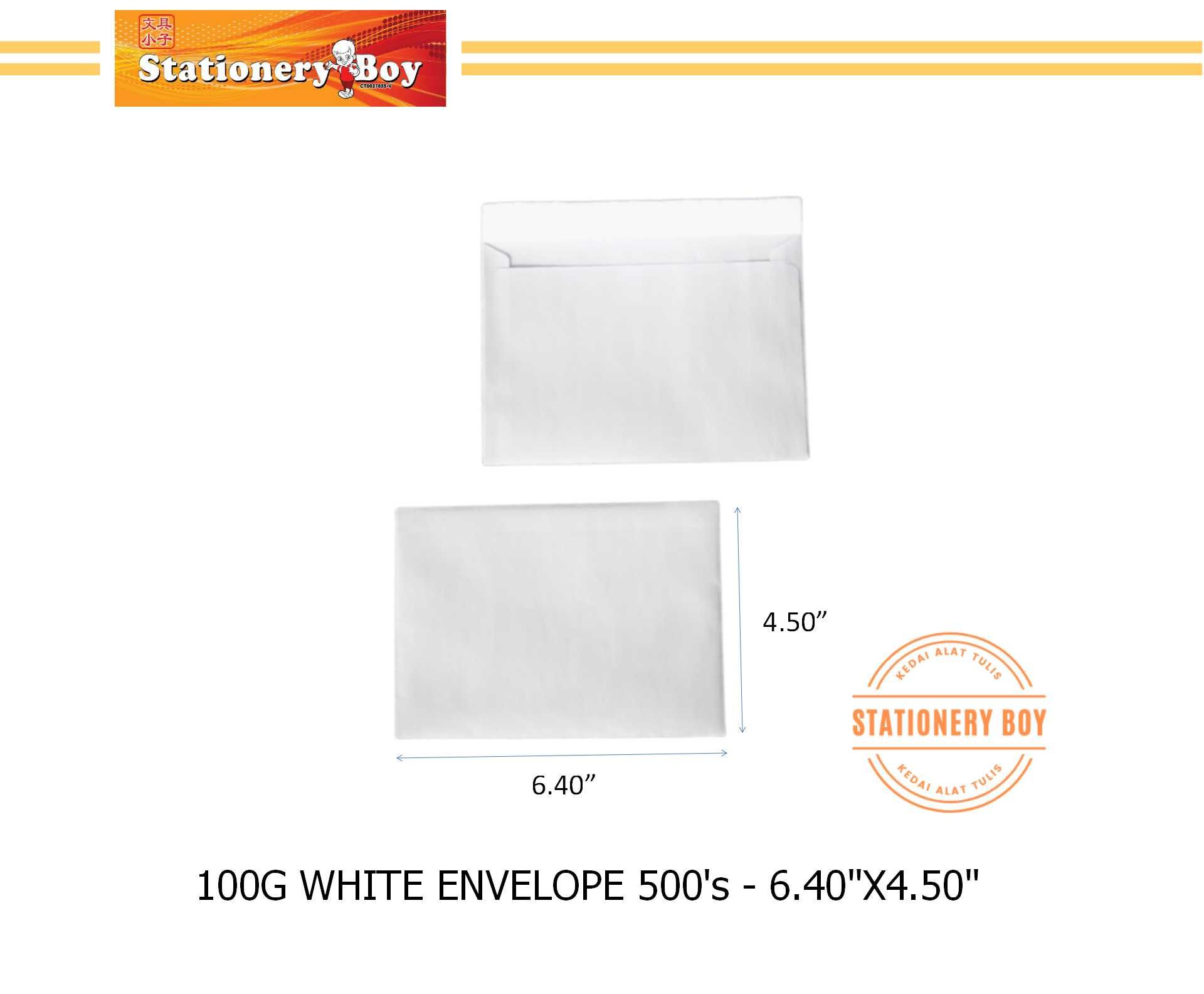 100G White Envelope / Sampul Surat Putih