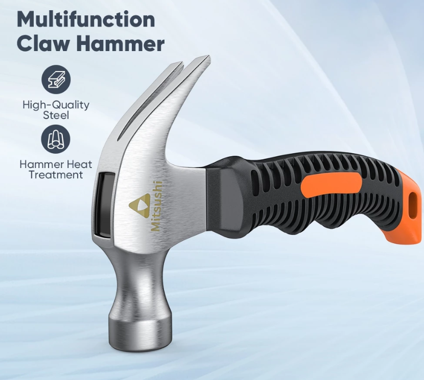 MITSUSHI CLAW MINI STUBBY HAMMER INSULATED HANDLE NAIL HAMMER