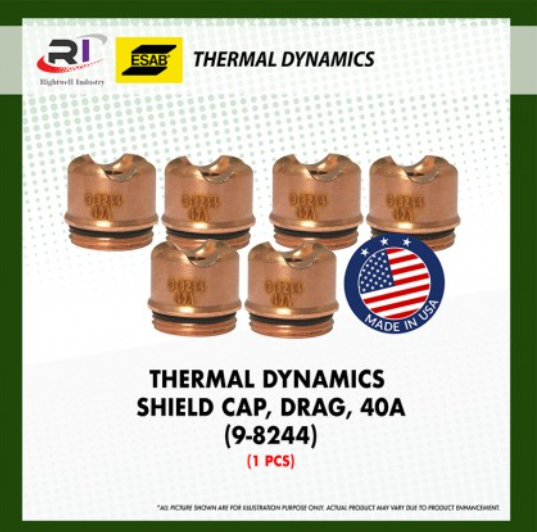 RIGHTWELL ESAB THERMAL DYNAMICS PLASMA CUTTER SHIELD CAP, DRAG, 40A (9-8244) [1PCS]
