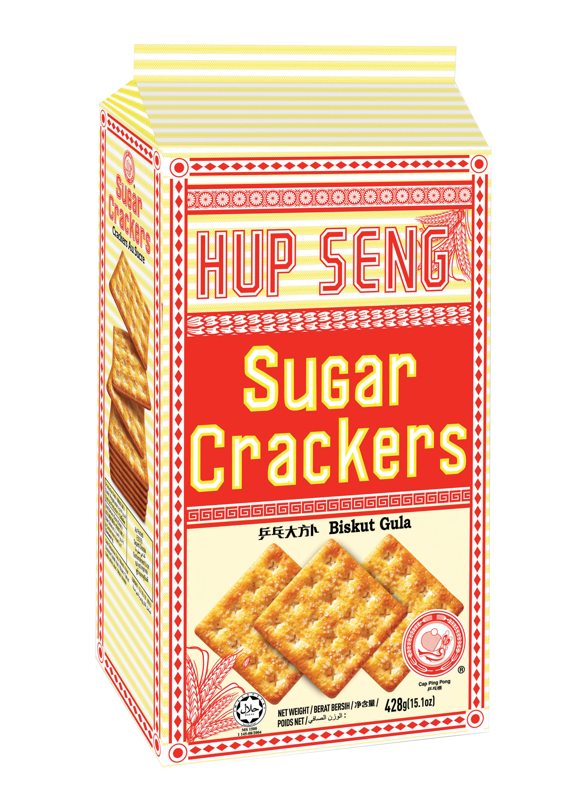 HUP SENG  SUGAR CRACKER  428G/PACK