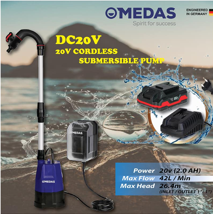MOSTAZ 20V Cordless Submersible Pump