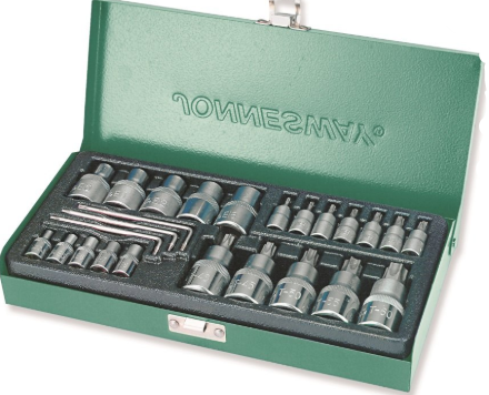 JONNESWAY 25PCS 1/4" & 1/2" DR. STAR SOCKET SET