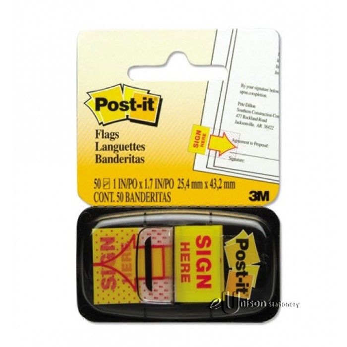 3M Post-It Note Sign Here