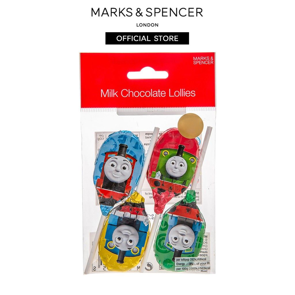 M&S Foods *M&S Foods - Milk Chocolate Lollies (4 Foiled)