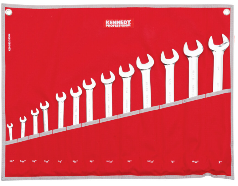 *Kennedy-Pro Imperial, Combination Spanner Set, 1/4 - 1in., Set of 13, Chrome Vanadium Steel SKU:  KEN5823930K