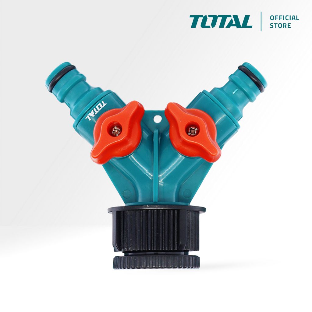 TOTAL THHC1202 2-WAY HOSE CONNECTOR (PIPE DIAMETER INLET: 25MM (6 POINTS) REDUCER: 20MM (4 POINTS) / DIAMETER OUTLET: 16MM)
