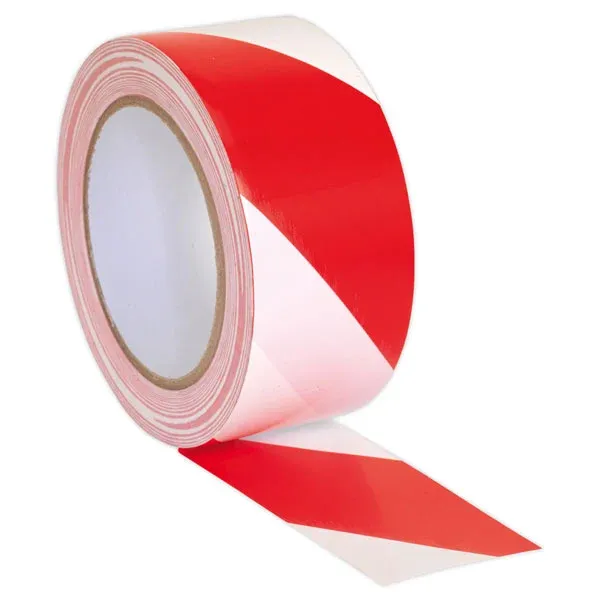 WARNING FILM - RED/WHITE (48MM x 70M)