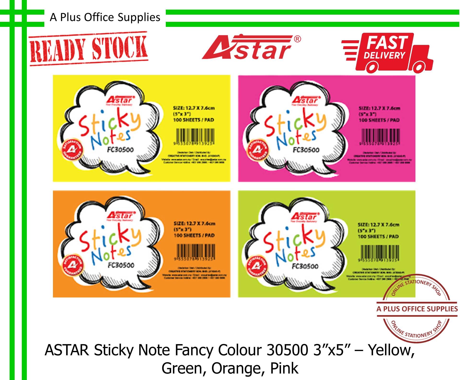 ASTAR Sticky Note FC30500 3"x5" / Nota Berpelekat Sendiri - Random Colour