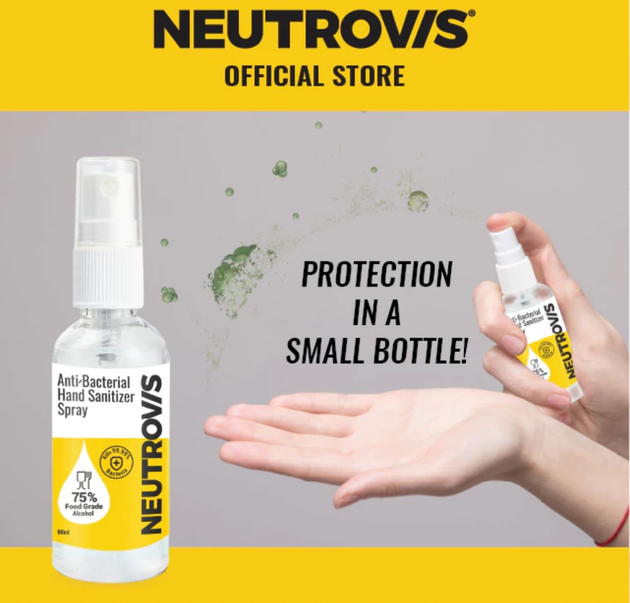 Neutrovis Anti-Bacterial Hand Sanitizer Spray 60ml