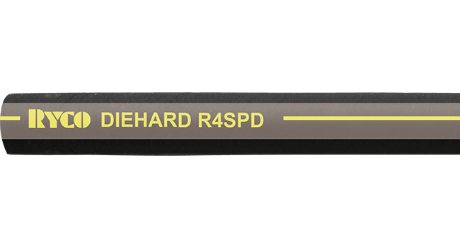 RYCO DIEHARD *RYCO DIEHARD BLACK HYDRAULIC HOSE R4SP12, 3/4" [25M]