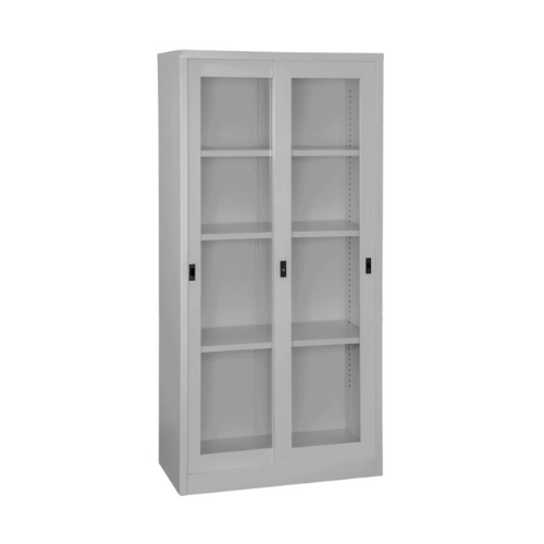 OEM Metal Full Height Glass Sliding Door Cabinet