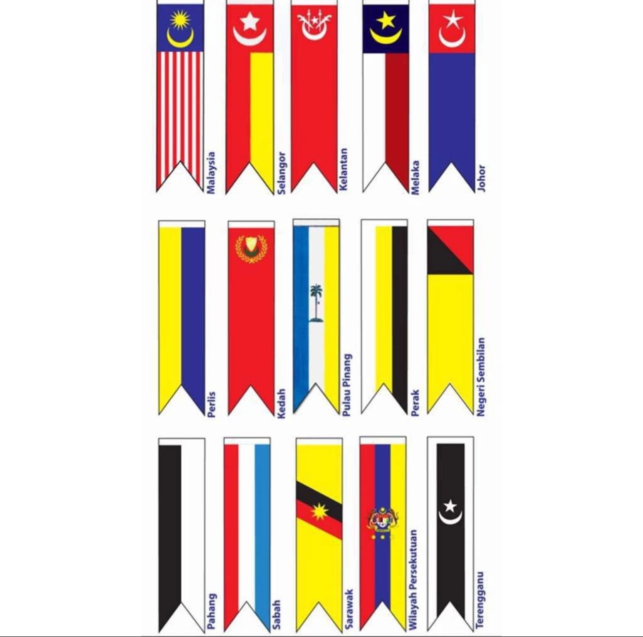 Bendera Malaysia size 2x8 Malaysia and All State Flag Bendera Malaysia (cotton)