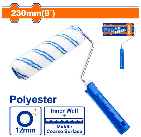 WADFOW CYLINDER BRUSH FOR PAINTING INNER WALL POLYESTER FIBRE (12MM) [FOC ROLLER COVER 1 PC] WCB1909