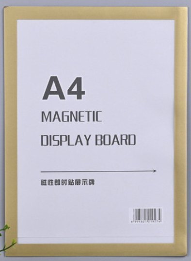 A4 Magnetic Display Board Wall Stick Frame