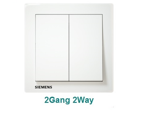 SIEMENS RELFA 5TA1323-3PC01 10AX 2GANG 2WAY SWITCH (WHITE)
