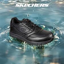 Skechers Men Work Nampa Slip Resistant Work Shoes - 77156-BLK Memory Foam Kasut Sneaker