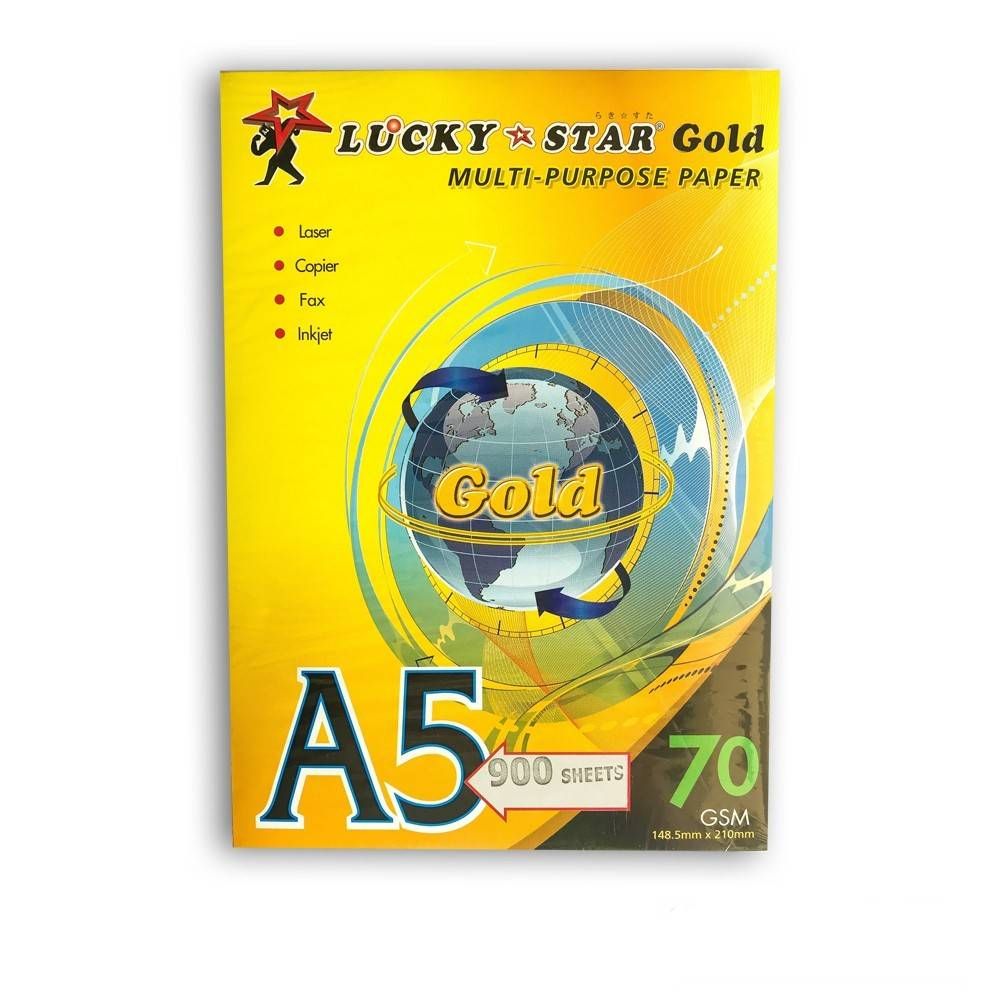 LUCKY STAR A5 Multi Purpose Paper 70G X 900'S