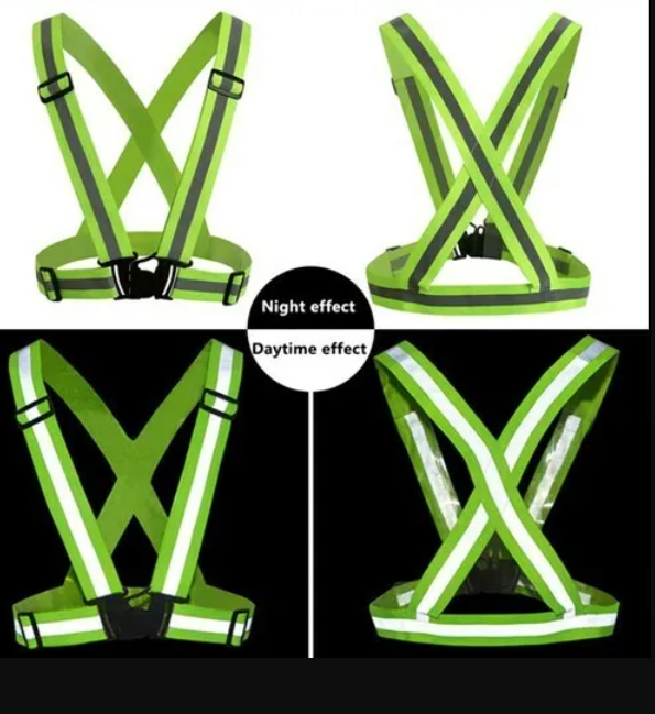 ADJUSTABLE SAFETY VISIBILITY REFLECTIVE VEST OUTDOOR RUNNING CYCLING #FHOT-3