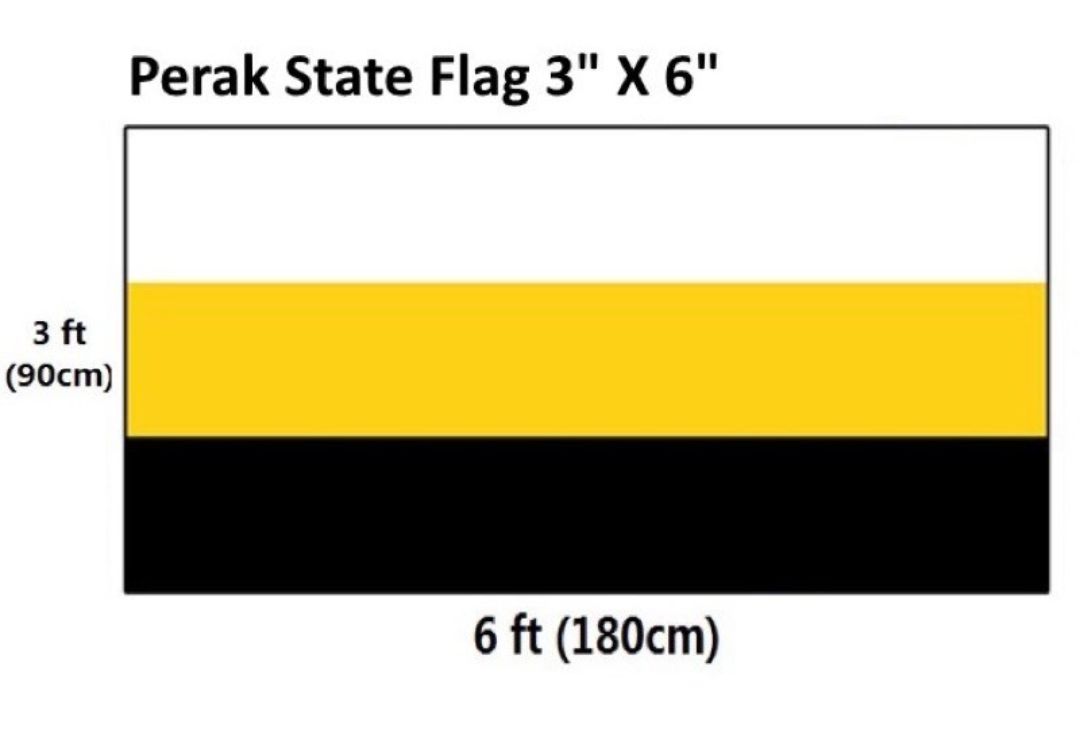 National / Perak Flag (size 3' x 6')
