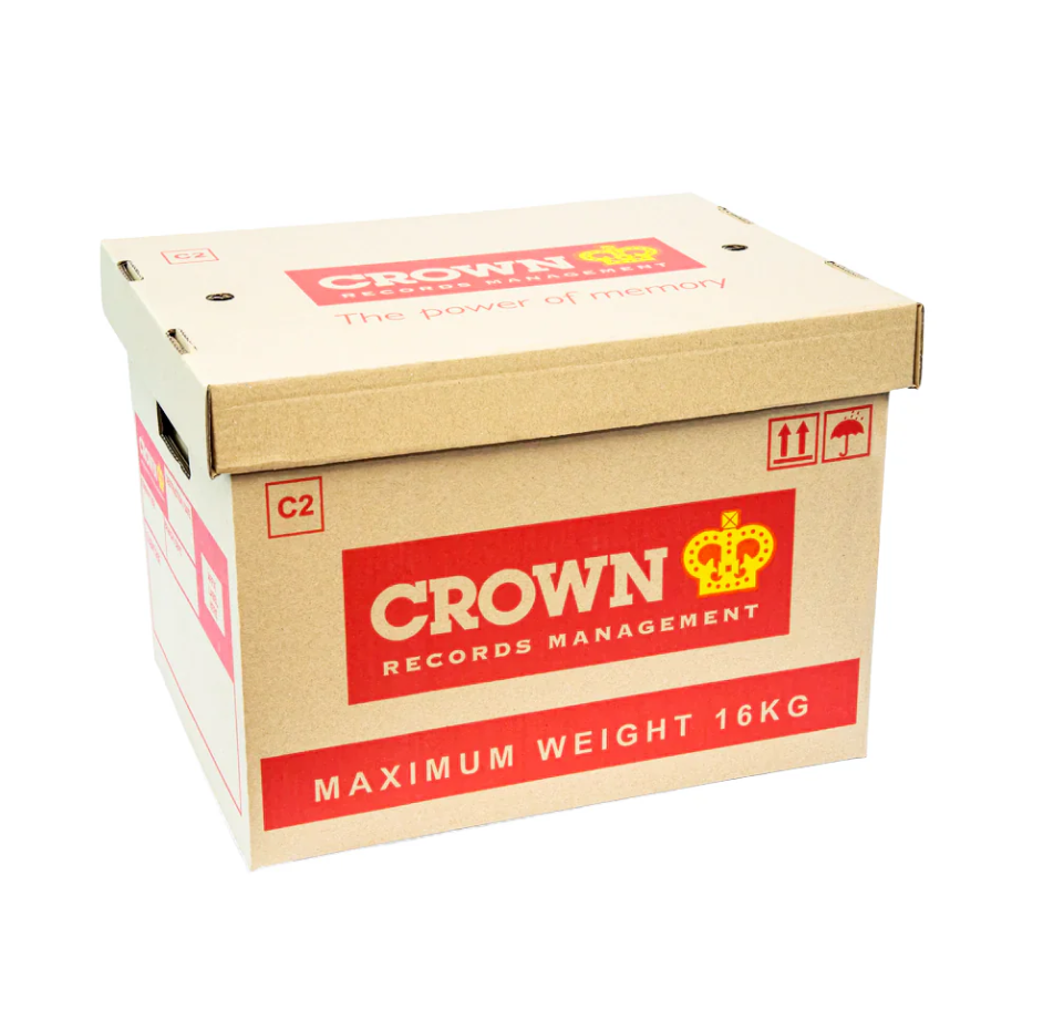 Crown File Storage Carton Box with Lid - Medium (Pack of 5)