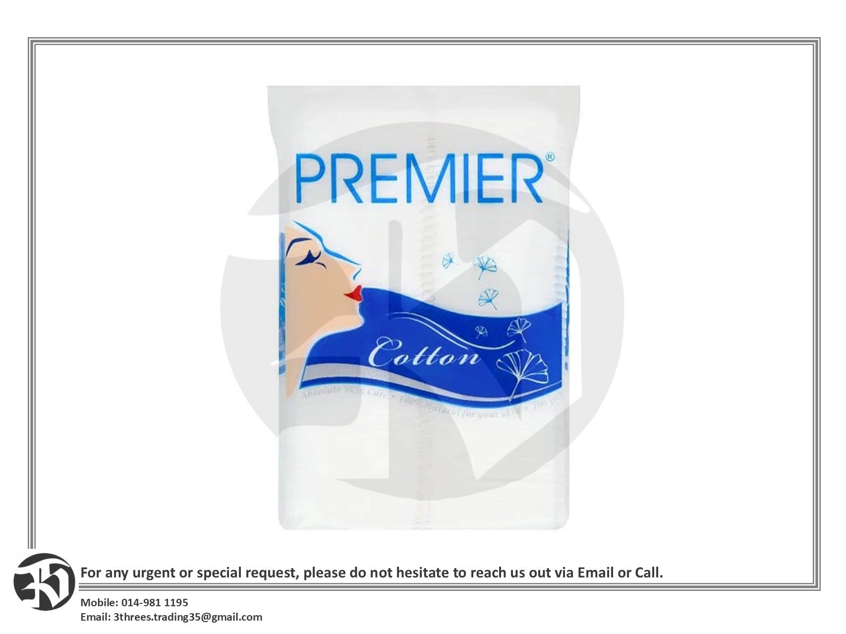 Premier Facial Cotton Pads 100s/Pack