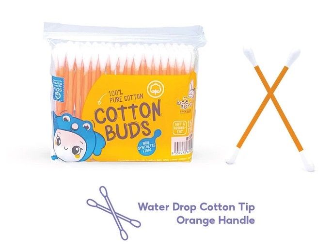 Beeson 100% Soft Putik Telinga Bayi /Double Head Cotton Buds Disposable Cotton Swabs 3pcs 4318 1 / 8125 0 / 81130 81256 Orange 5pcs SL-81250-KK