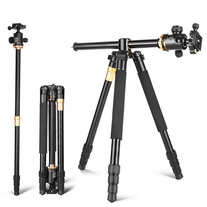 QZSD Q999H Multifunction Aluminium Horizontal Camera Tripod Monopod with Ball Head Center Column for DV DSLR (Q-999H)