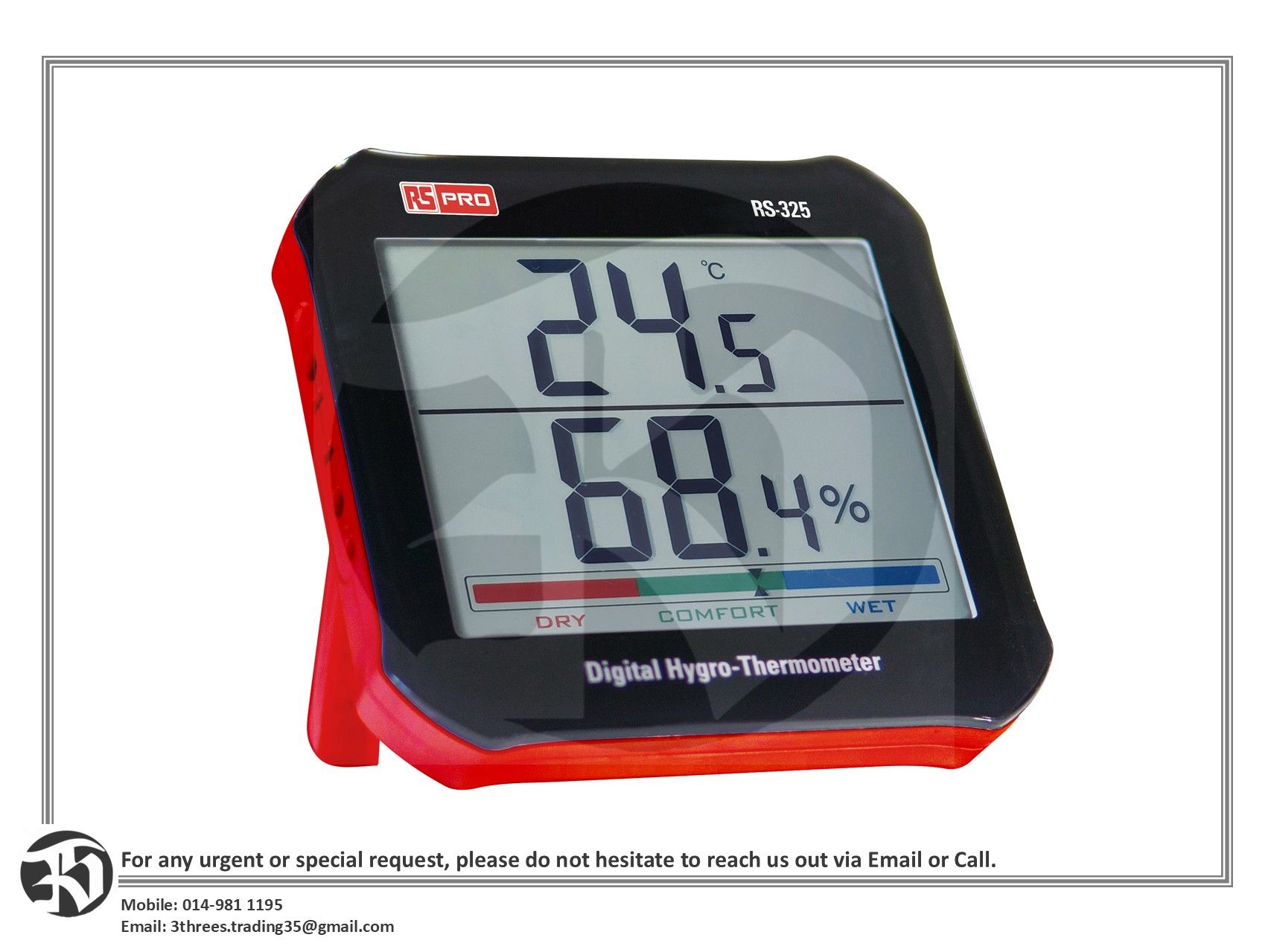 RS PRO RS-325 Digital Hygrometer/Hygro-Thermometer