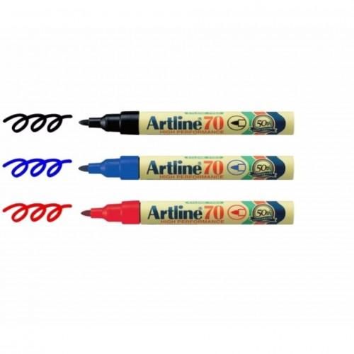 Artline 70 ( permanent marker ) - red/blue/black