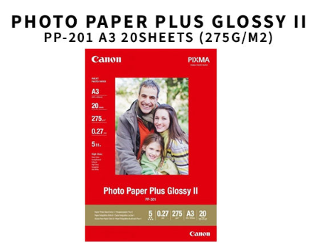 CANON Photo Paper Plus Glossy (265g/m2) PP-201 A3 (20 sheets)